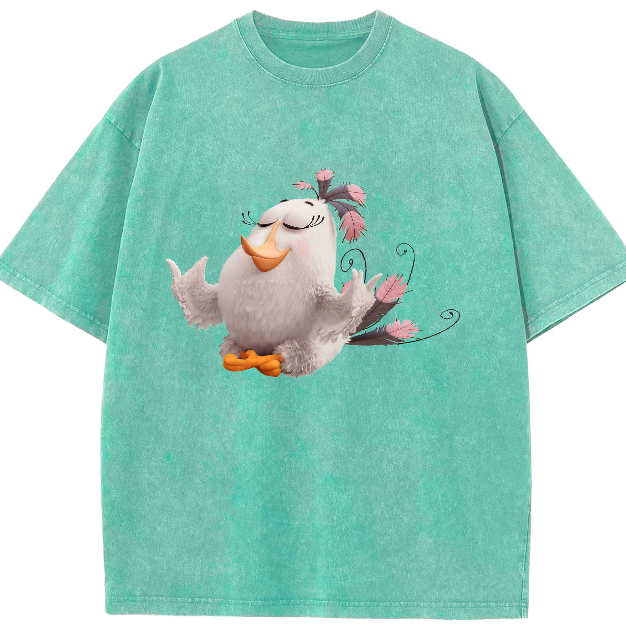 （画像用） Angry Birds アングリーバード 綿100% ヴィンテージ風 半袖Tシャツ（フロントプリント）